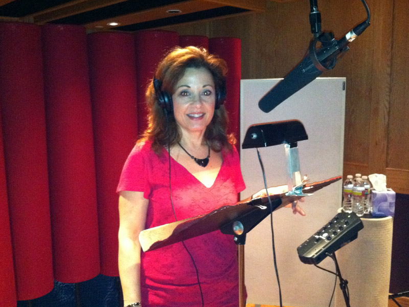 Joyce Partise in Voice Over Studio.